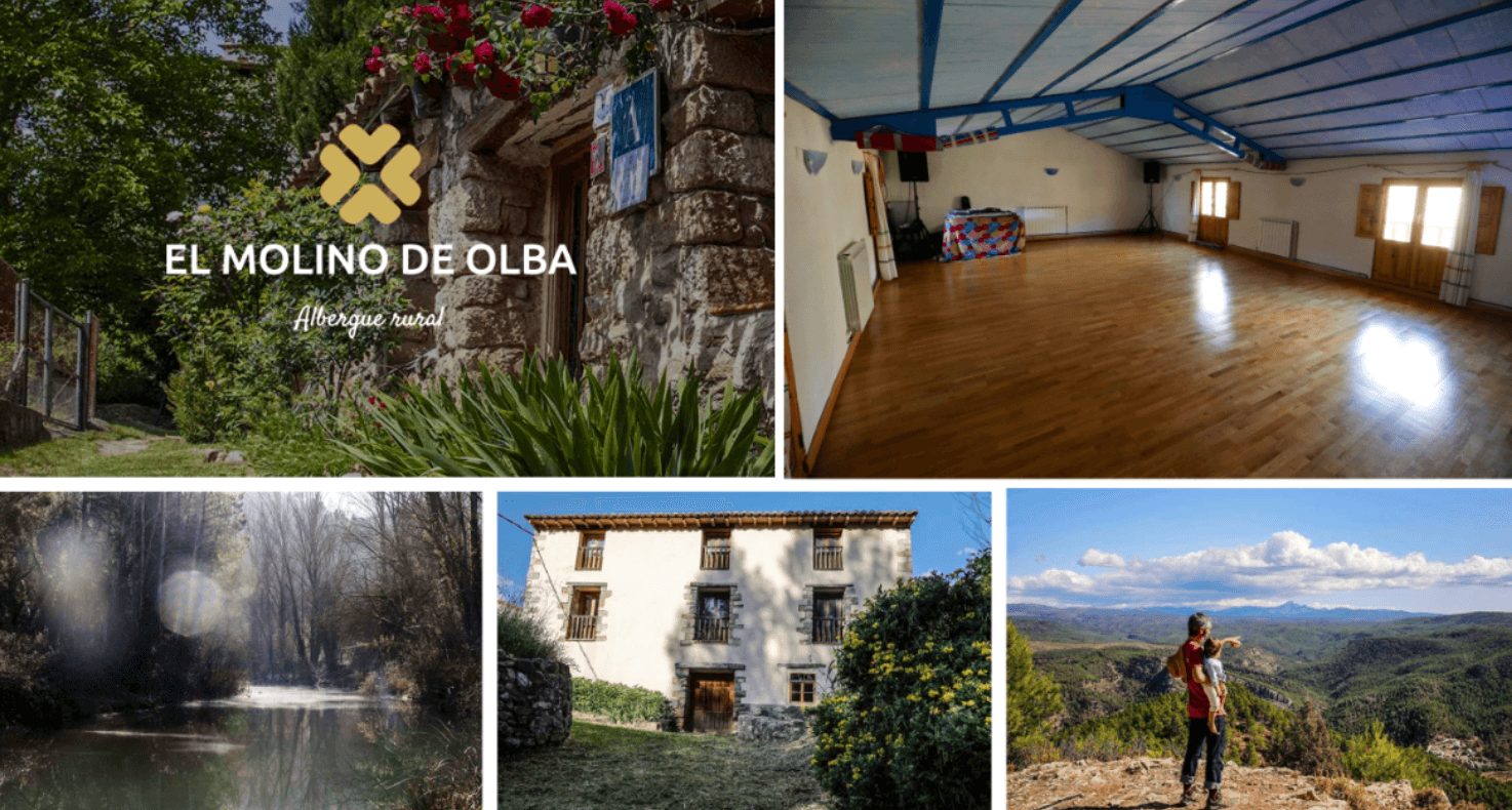 El Molino de Olba: albergue rural, sala de danza y entorno natural